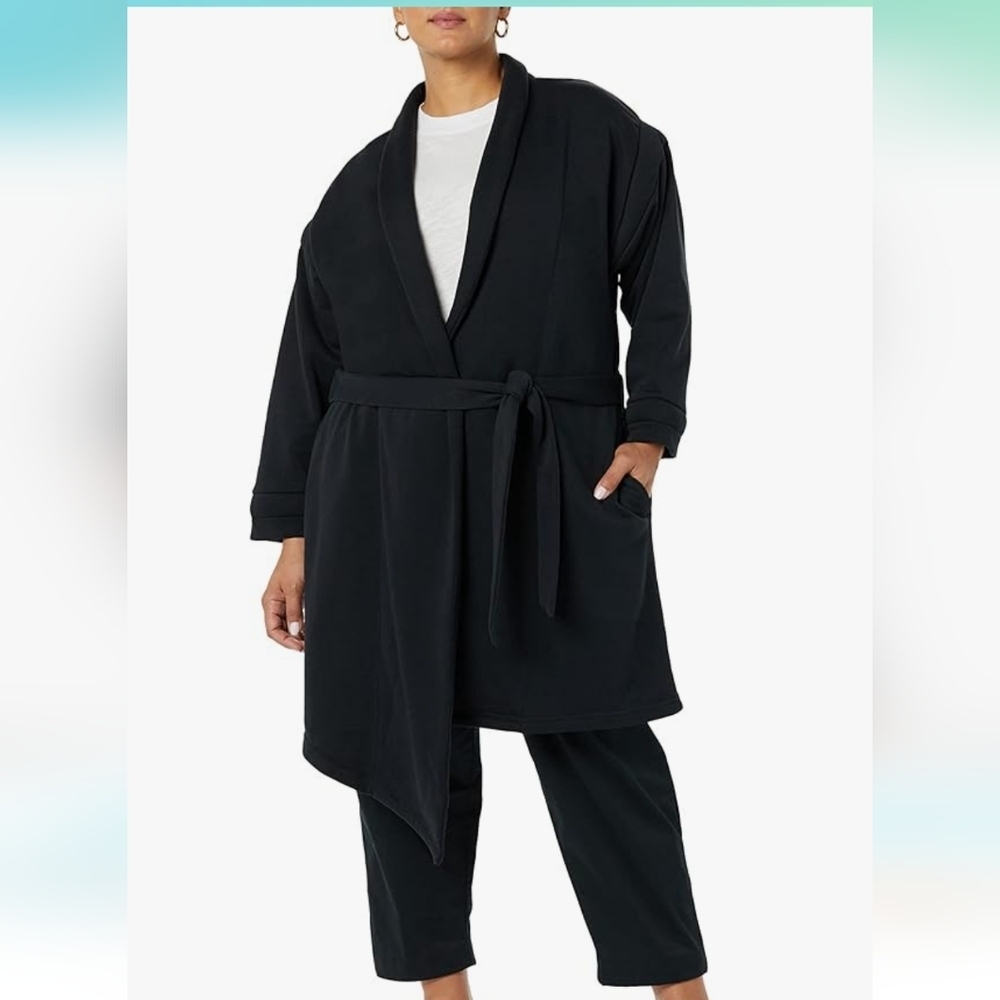 TEREA by Andrea Pitter Alaina Wrap French Terry Jacket‎ Cardigan Size Large NWT